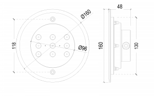 LED UNDERWATER LIGHTING RC-SS160H